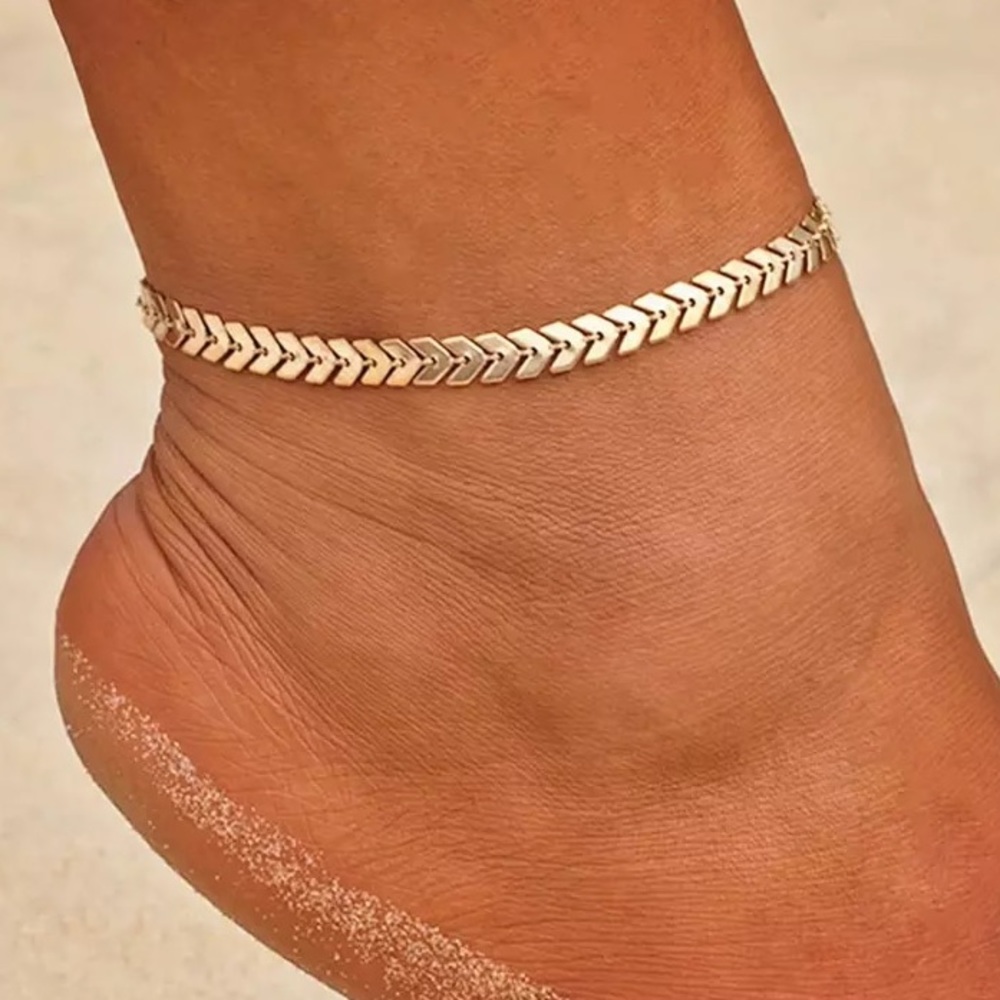 🎉 New Arrow Gold Plated Anklet Ankle Bracelet